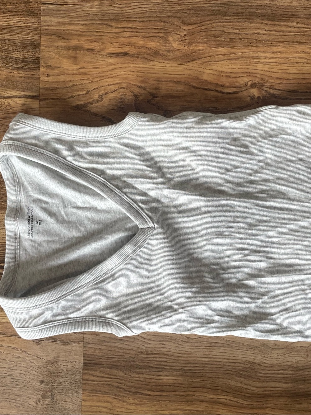 Light Gray V-Neck Ribbed womens bra free Tank Top